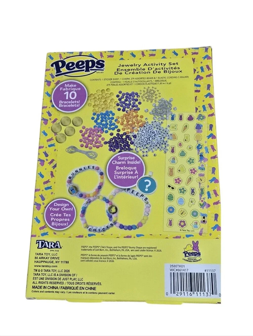 Peeps Jewelry Activity Set - Pink & Yellow Bead Craft Kit